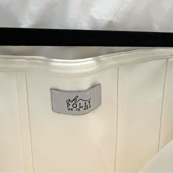 Oh Polly CELEANO Hand Embellished Mini Dress in Ivory - Picture 9 of 13